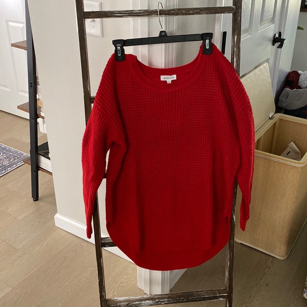 Red Large Knit Sweater